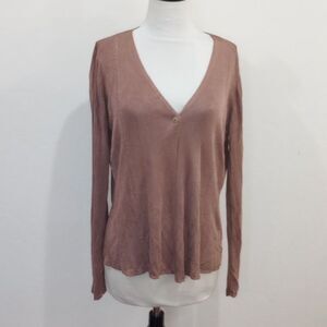 Emanuel Ungaro Silky Pointelle Knit Bronze Mocha Open Cardigan - S - Vintage!